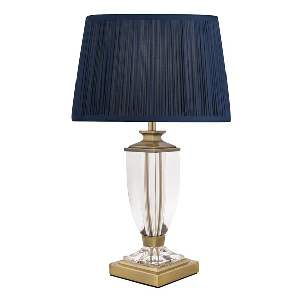 (image for) Laura Ashley Carson Small Table Lamp Antique Brass & Crystal Base Only